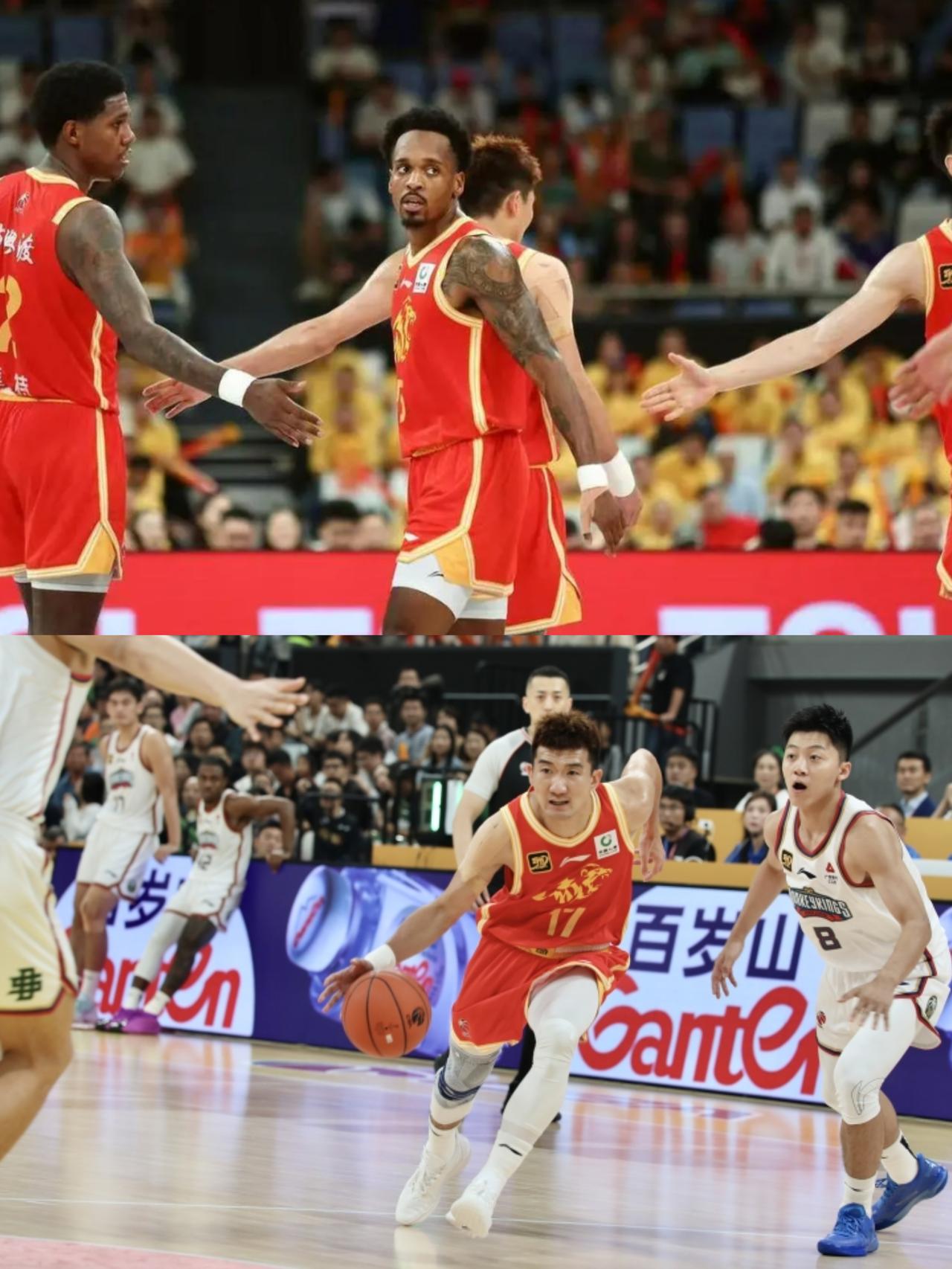 顶尖球队在国内篮球联赛上交锋，赛场火爆的简单介绍