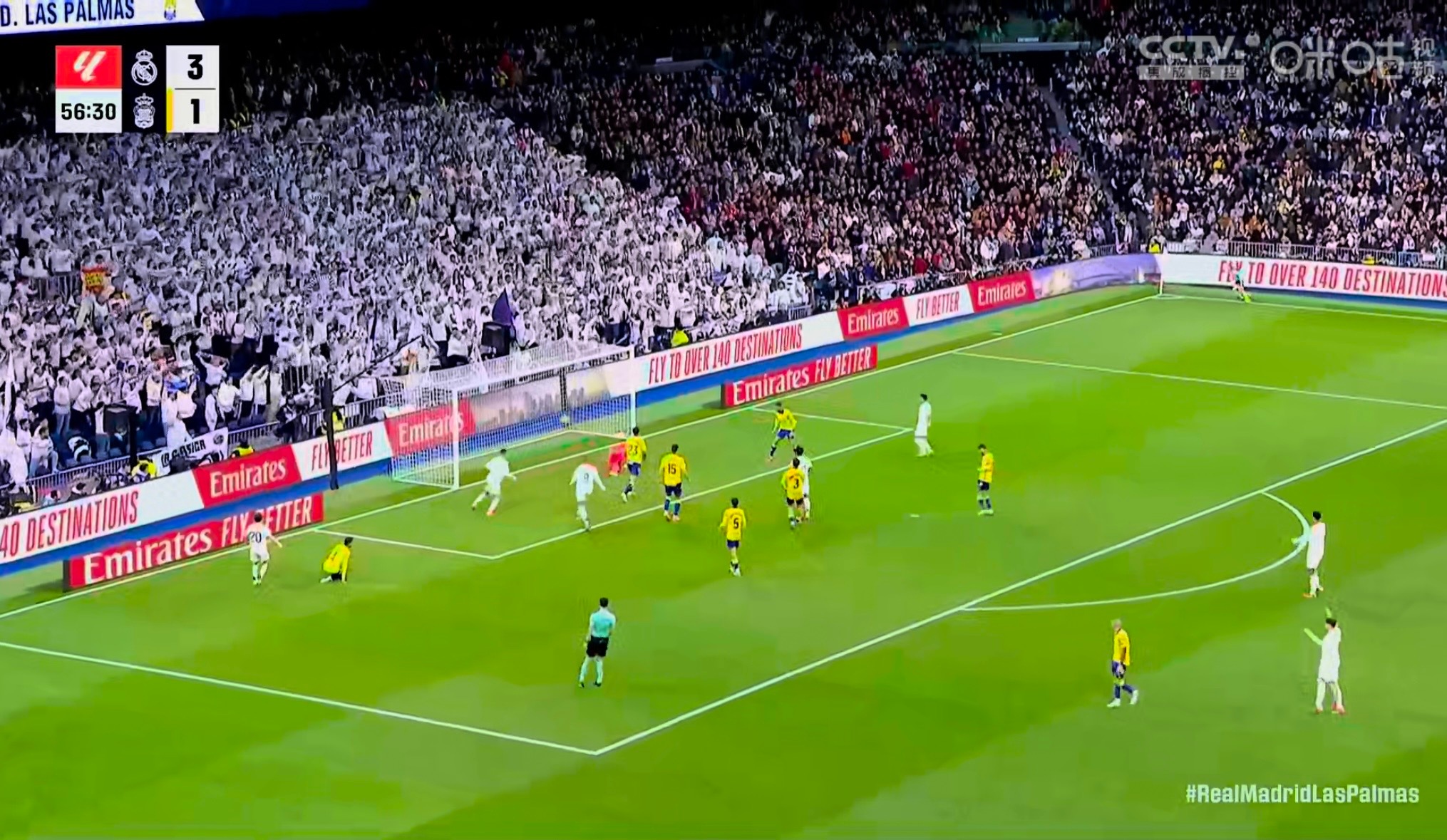 皇家马德里坐镇伯纳乌球场迎战比利亚雷